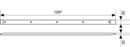 Dřevěná lišta L=1287mm 615891.0