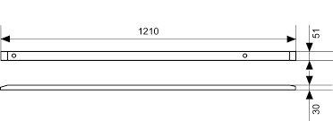 Dřevěná lišta L=1210mm 645098.1