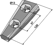Klín radlice rozteč 57 mm