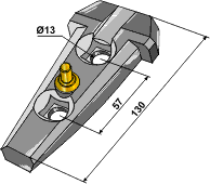 Klín radlice rozteč 57 mm
